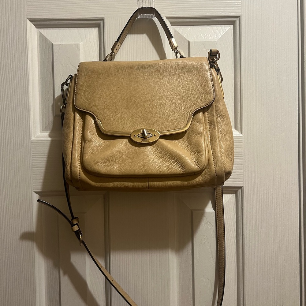Tan Coach Leather Satchel Bag